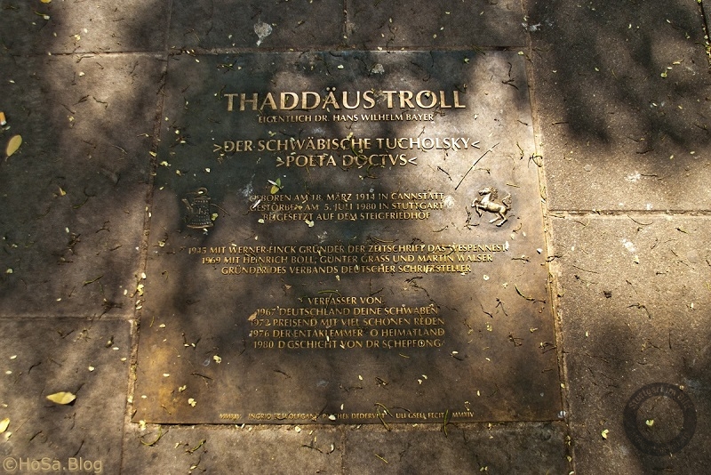 Thaddäus Troll Gedenktafel in Stuttgart
