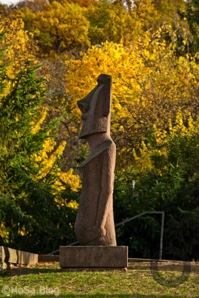 Moai-Skulptur in Stuttgart